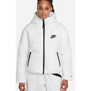 ✅Nike Logo Sportswear Therma-FIT Repel Hooded Puffer Jacket Womens Size L